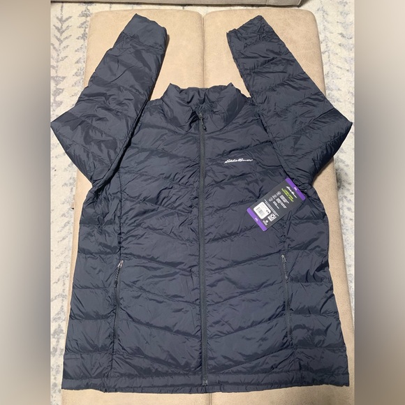 Eddie Bauer Ladies Down Packable Jacket Matte Black NWT Size 2XL - Picture 5 of 9